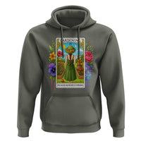 Funny Gardening Because Murder Is Wrong Hoodie Garden Girl Floral Tarot Graphic - Wonder Print Shop