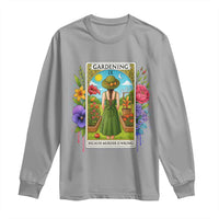 Funny Gardening Because Murder Is Wrong Long Sleeve Shirt Garden Girl Floral Tarot Graphic - Wonder Print Shop