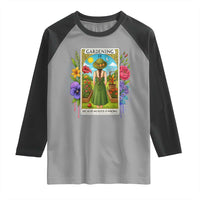Funny Gardening Because Murder Is Wrong Raglan Shirt Garden Girl Floral Tarot Graphic - Wonder Print Shop