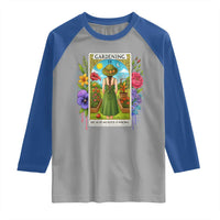 Funny Gardening Because Murder Is Wrong Raglan Shirt Garden Girl Floral Tarot Graphic - Wonder Print Shop