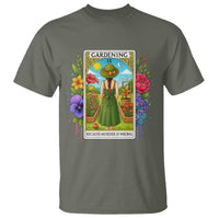 Funny Gardening Because Murder Is Wrong T Shirt Garden Girl Floral Tarot Graphic - Wonder Print Shop