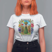 Funny Gardening Because Murder Is Wrong T Shirt For Women Garden Girl Floral Tarot Graphic - Wonder Print Shop