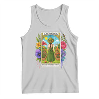 Funny Gardening Because Murder Is Wrong Tank Top Garden Girl Floral Tarot Graphic - Wonder Print Shop