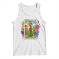 Funny Gardening Because Murder Is Wrong Tank Top Garden Girl Floral Tarot Graphic - Wonder Print Shop