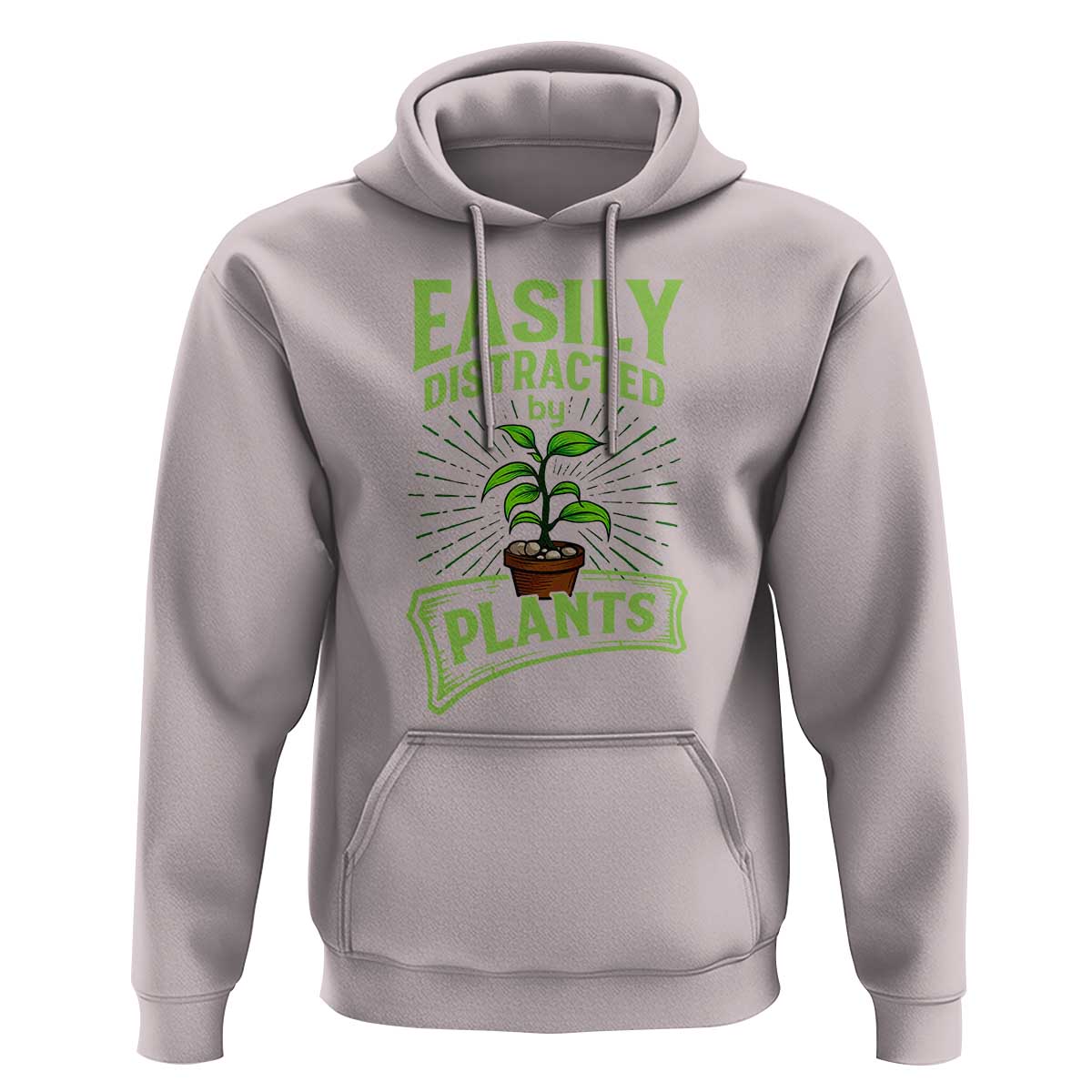 Easily Distracted By Plants Hoodie Funny Gardening Lover Gift - Wonder Print Shop