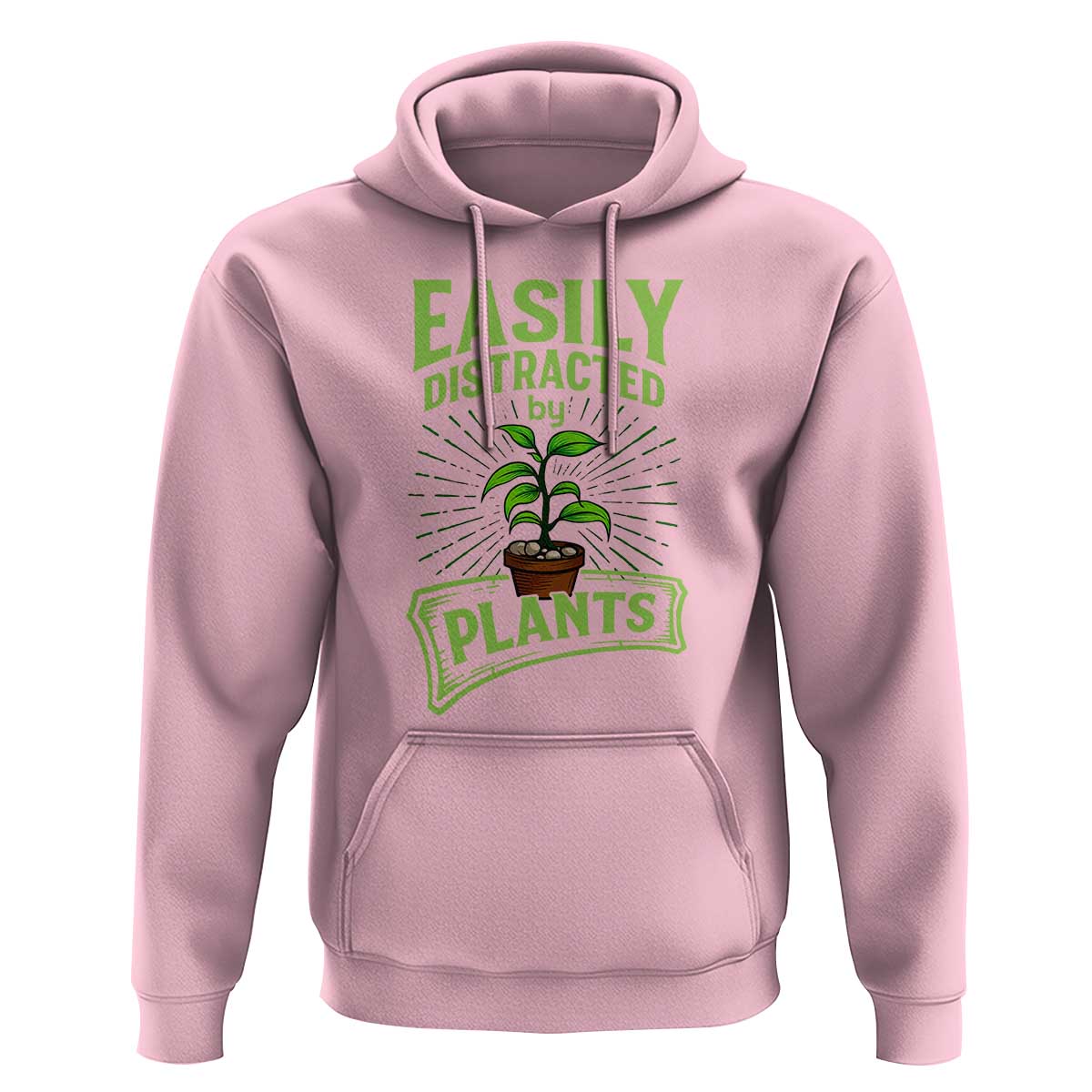 Easily Distracted By Plants Hoodie Funny Gardening Lover Gift - Wonder Print Shop