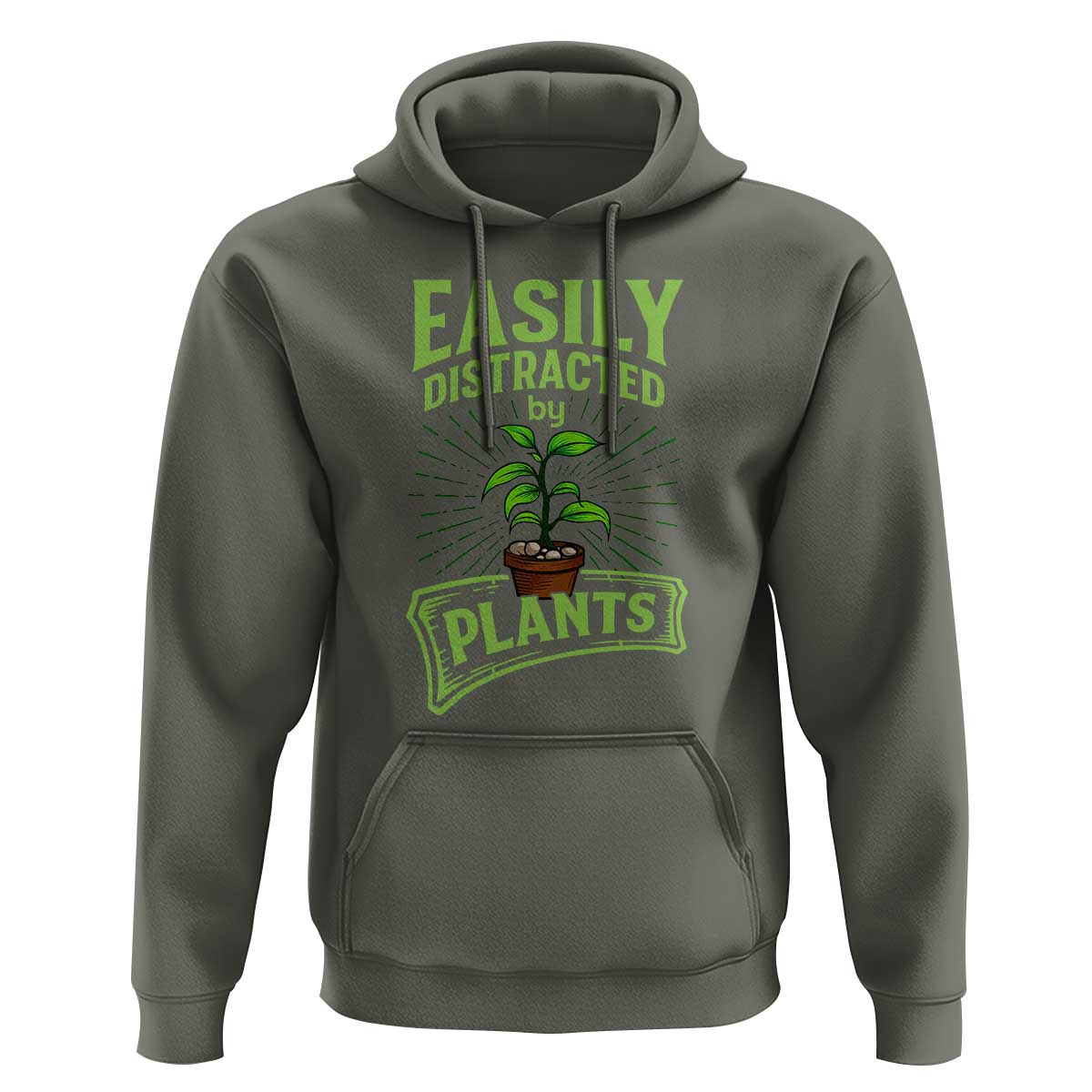 Easily Distracted By Plants Hoodie Funny Gardening Lover Gift - Wonder Print Shop