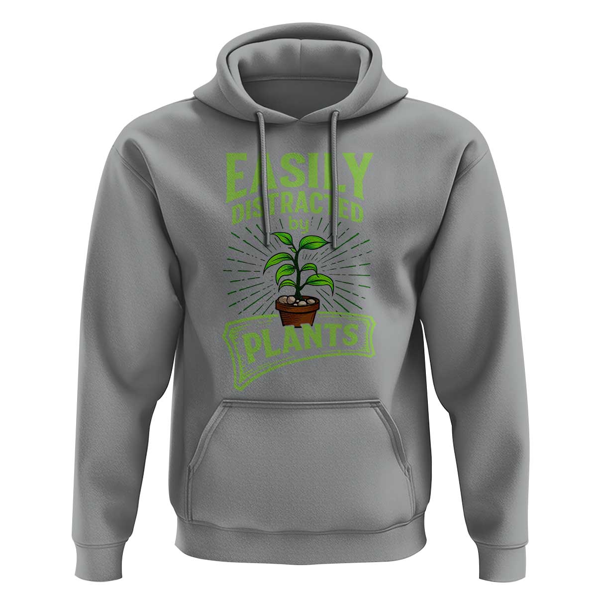 Easily Distracted By Plants Hoodie Funny Gardening Lover Gift - Wonder Print Shop