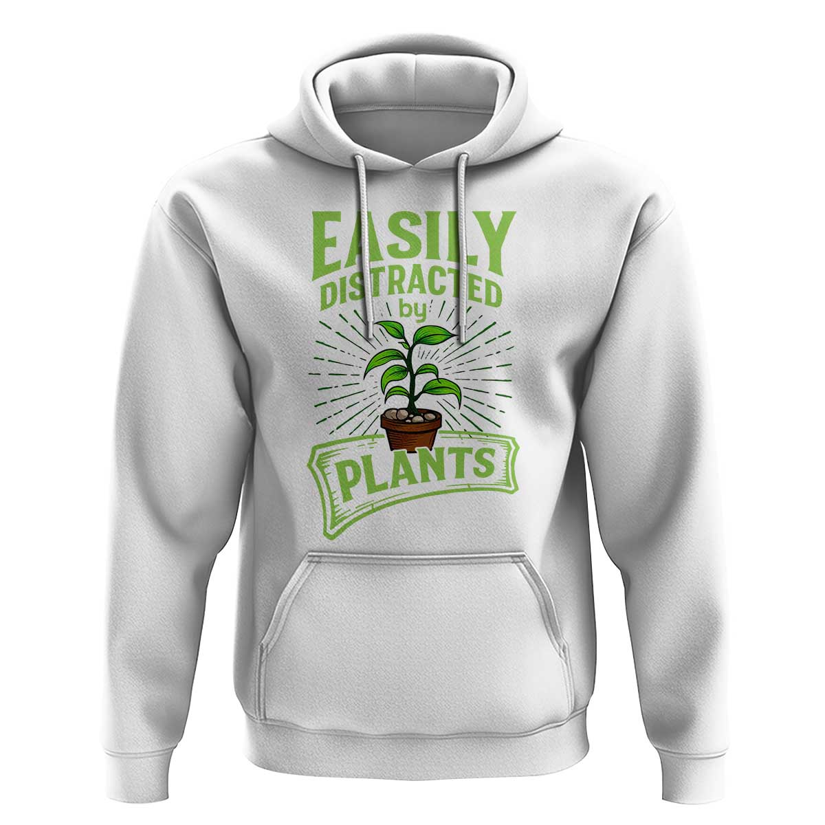 Easily Distracted By Plants Hoodie Funny Gardening Lover Gift - Wonder Print Shop