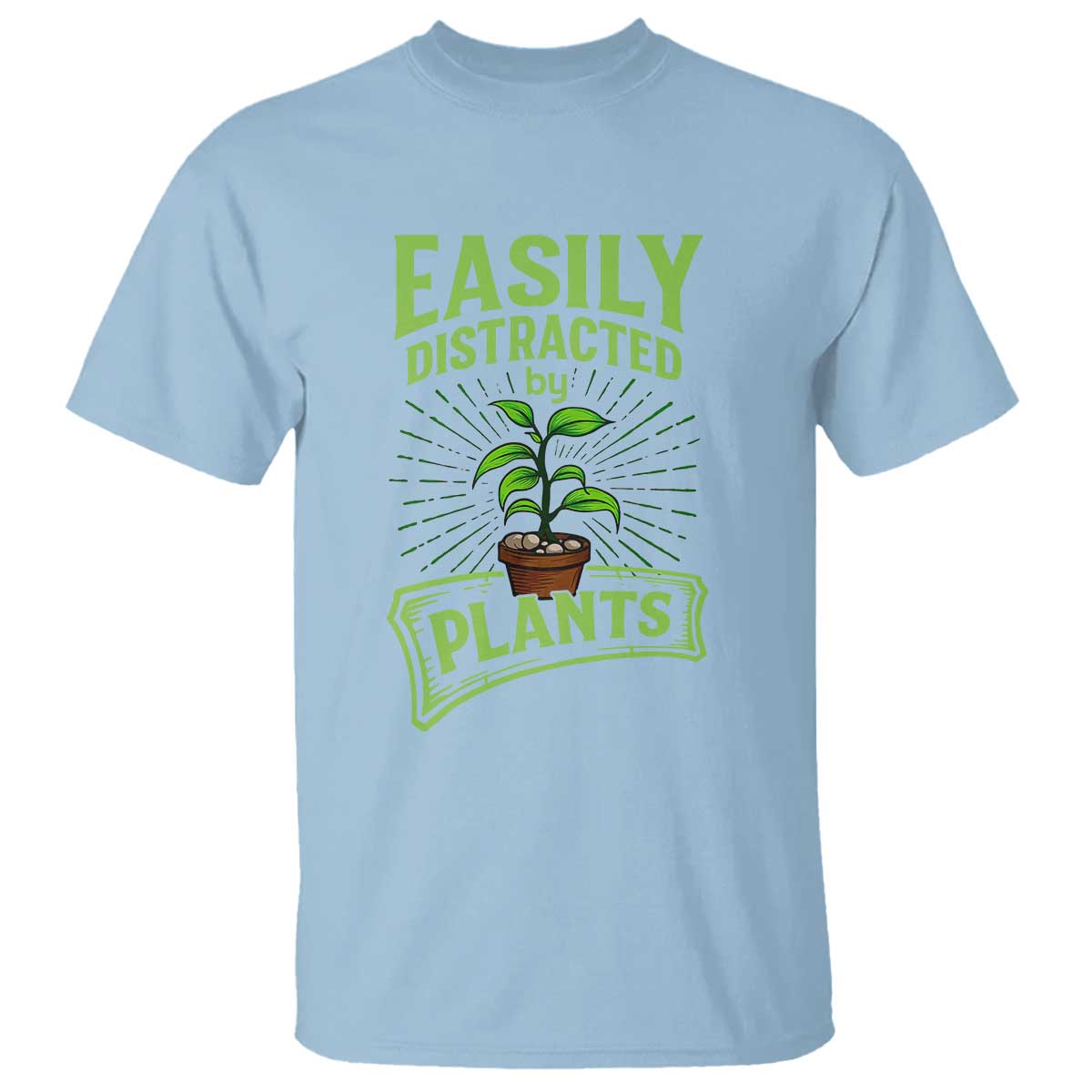 Easily Distracted By Plants T Shirt Funny Gardening Lover Gift - Wonder Print Shop