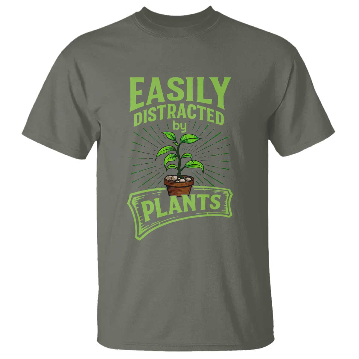 Easily Distracted By Plants T Shirt Funny Gardening Lover Gift - Wonder Print Shop