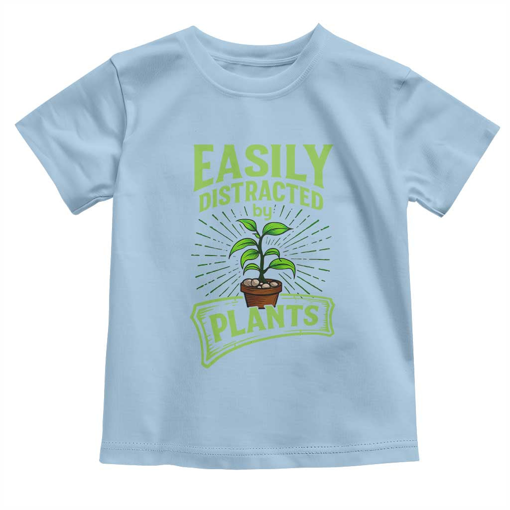 Easily Distracted By Plants Toddler T Shirt Funny Gardening Lover Gift - Wonder Print Shop