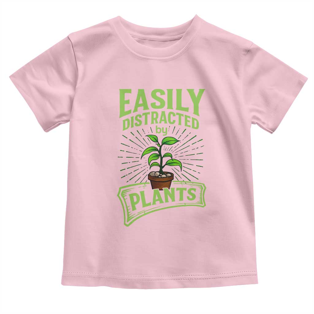 Easily Distracted By Plants Toddler T Shirt Funny Gardening Lover Gift - Wonder Print Shop