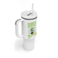 Easily Distracted By Plants Tumbler With Handle Funny Gardening Lover Gift - Wonder Print Shop