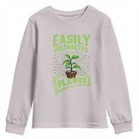 Easily Distracted By Plants Youth Sweatshirt Funny Gardening Lover Gift - Wonder Print Shop