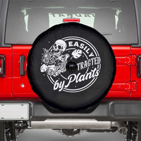 Easily Distracted By Plants Skeleton Spare Tire Cover Funny Gardener Plant Lover - Wonder Print Shop
