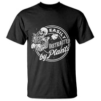 Easily Distracted By Plants Skeleton T Shirt Funny Gardener Plant Lover - Wonder Print Shop