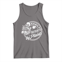 Easily Distracted By Plants Skeleton Tank Top Funny Gardener Plant Lover - Wonder Print Shop