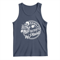 Easily Distracted By Plants Skeleton Tank Top Funny Gardener Plant Lover - Wonder Print Shop