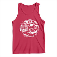 Easily Distracted By Plants Skeleton Tank Top Funny Gardener Plant Lover - Wonder Print Shop