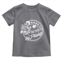 Easily Distracted By Plants Skeleton Toddler T Shirt Funny Gardener Plant Lover - Wonder Print Shop