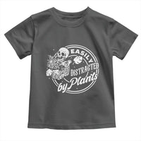 Easily Distracted By Plants Skeleton Toddler T Shirt Funny Gardener Plant Lover - Wonder Print Shop