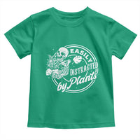 Easily Distracted By Plants Skeleton Toddler T Shirt Funny Gardener Plant Lover - Wonder Print Shop