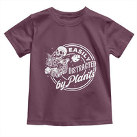 Easily Distracted By Plants Skeleton Toddler T Shirt Funny Gardener Plant Lover - Wonder Print Shop