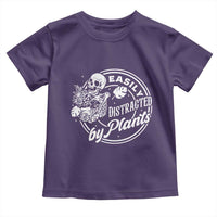 Easily Distracted By Plants Skeleton Toddler T Shirt Funny Gardener Plant Lover - Wonder Print Shop