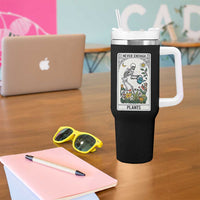 Funny Never Enough Plants Gardening Skeleton Tumbler With Handle Plant Lover Gift Tarot Card Graphic - Wonder Print Shop