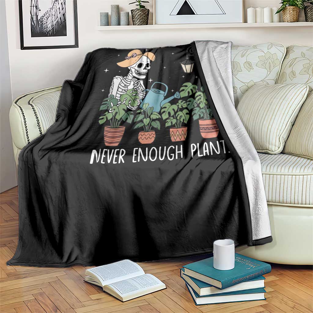 Skeleton Monstera Lover Throw Blanket Never Enough Plants - Wonder Print Shop