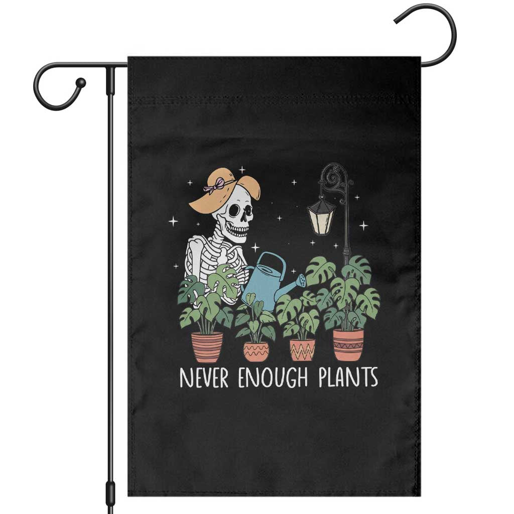 Skeleton Monstera Lover Garden Flag Never Enough Plants - Wonder Print Shop