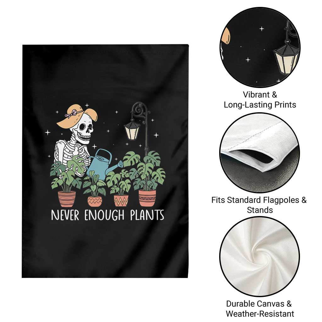 Skeleton Monstera Lover Garden Flag Never Enough Plants - Wonder Print Shop