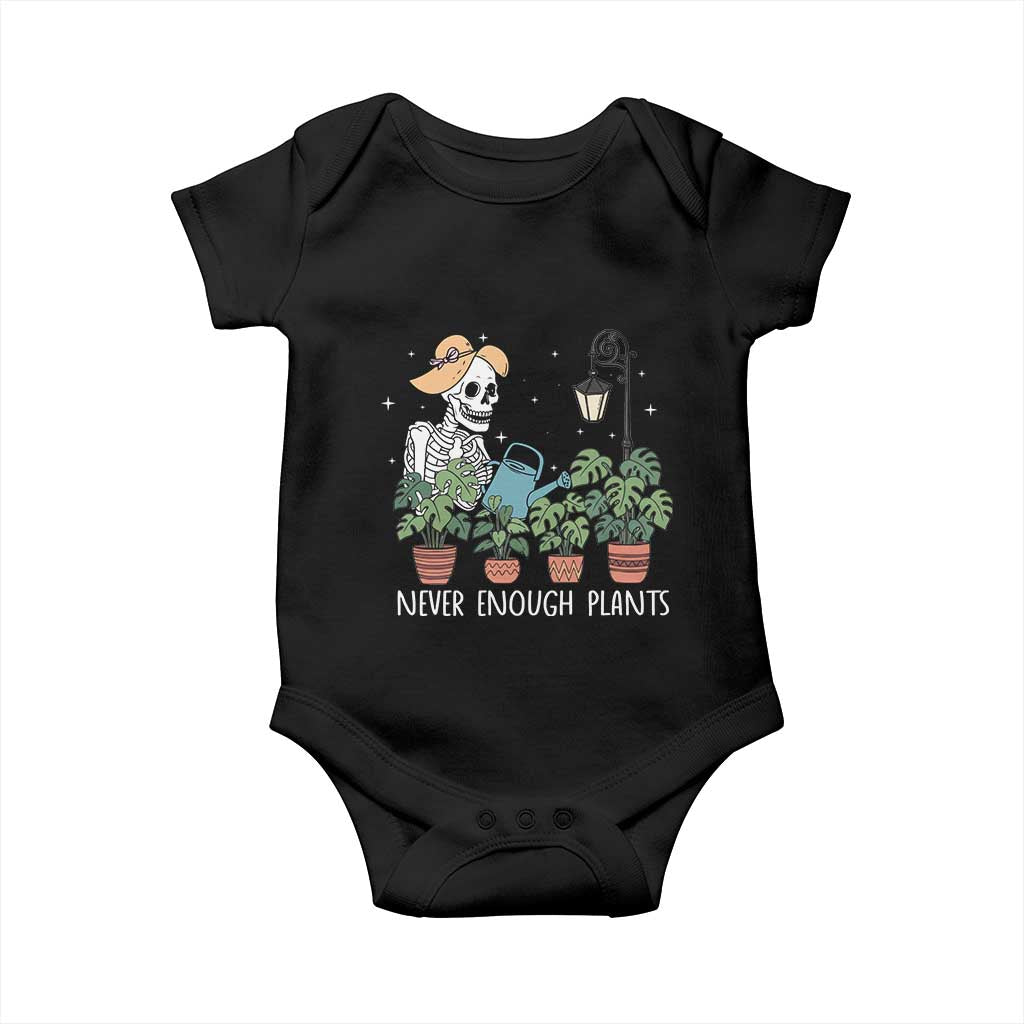 Skeleton Monstera Lover Baby Onesie Never Enough Plants - Wonder Print Shop