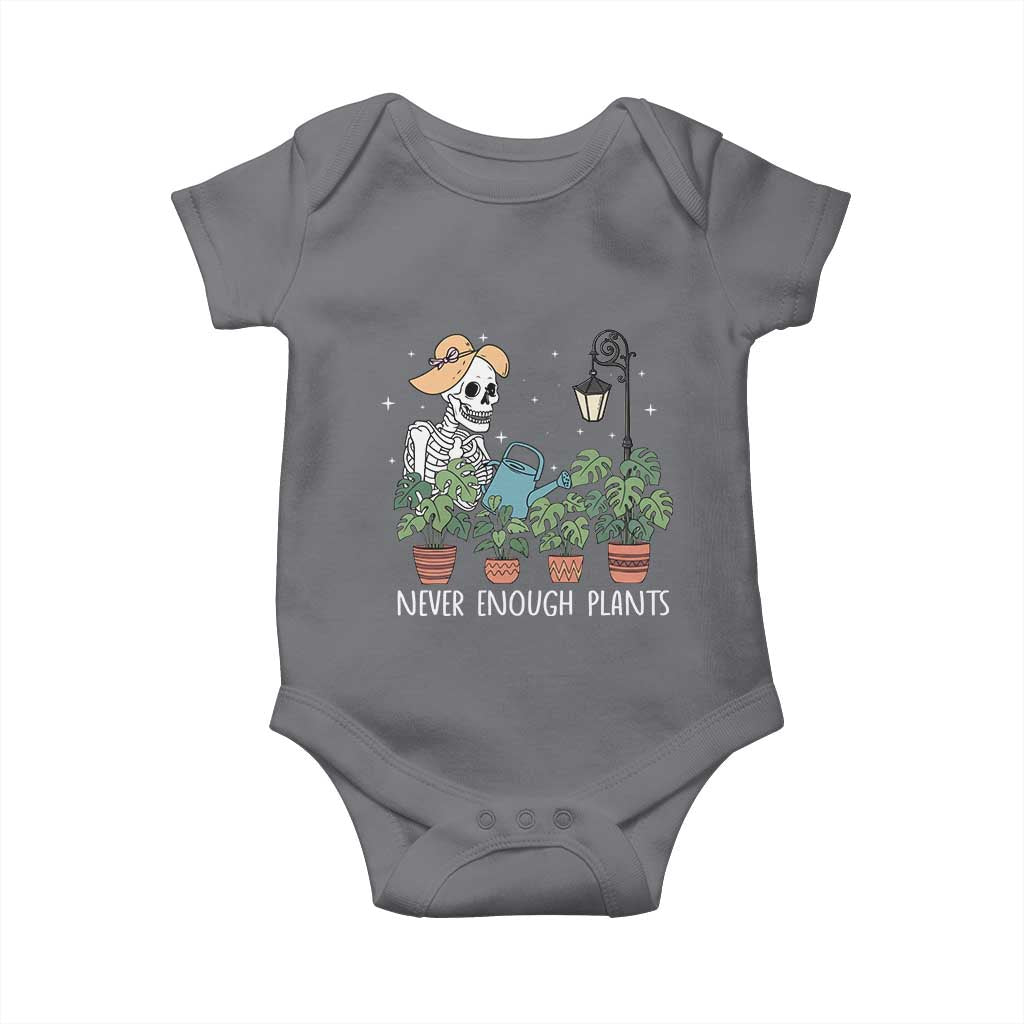 Skeleton Monstera Lover Baby Onesie Never Enough Plants - Wonder Print Shop