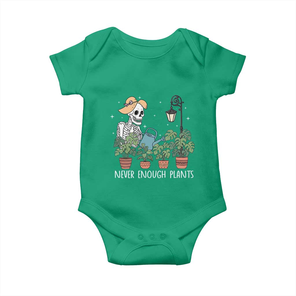 Skeleton Monstera Lover Baby Onesie Never Enough Plants - Wonder Print Shop