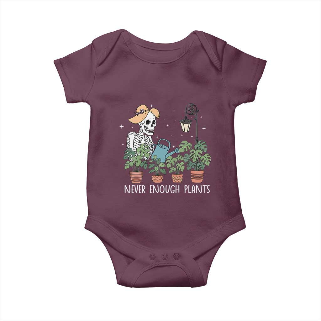 Skeleton Monstera Lover Baby Onesie Never Enough Plants - Wonder Print Shop