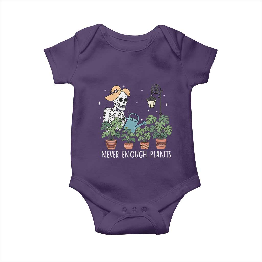 Skeleton Monstera Lover Baby Onesie Never Enough Plants - Wonder Print Shop