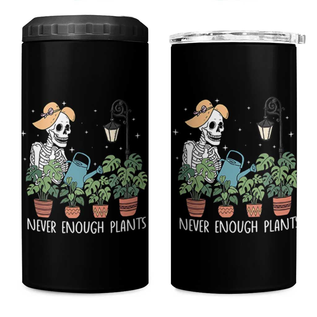 Skeleton Monstera Lover 4 in 1 Can Cooler Tumbler Never Enough Plants - Wonder Print Shop