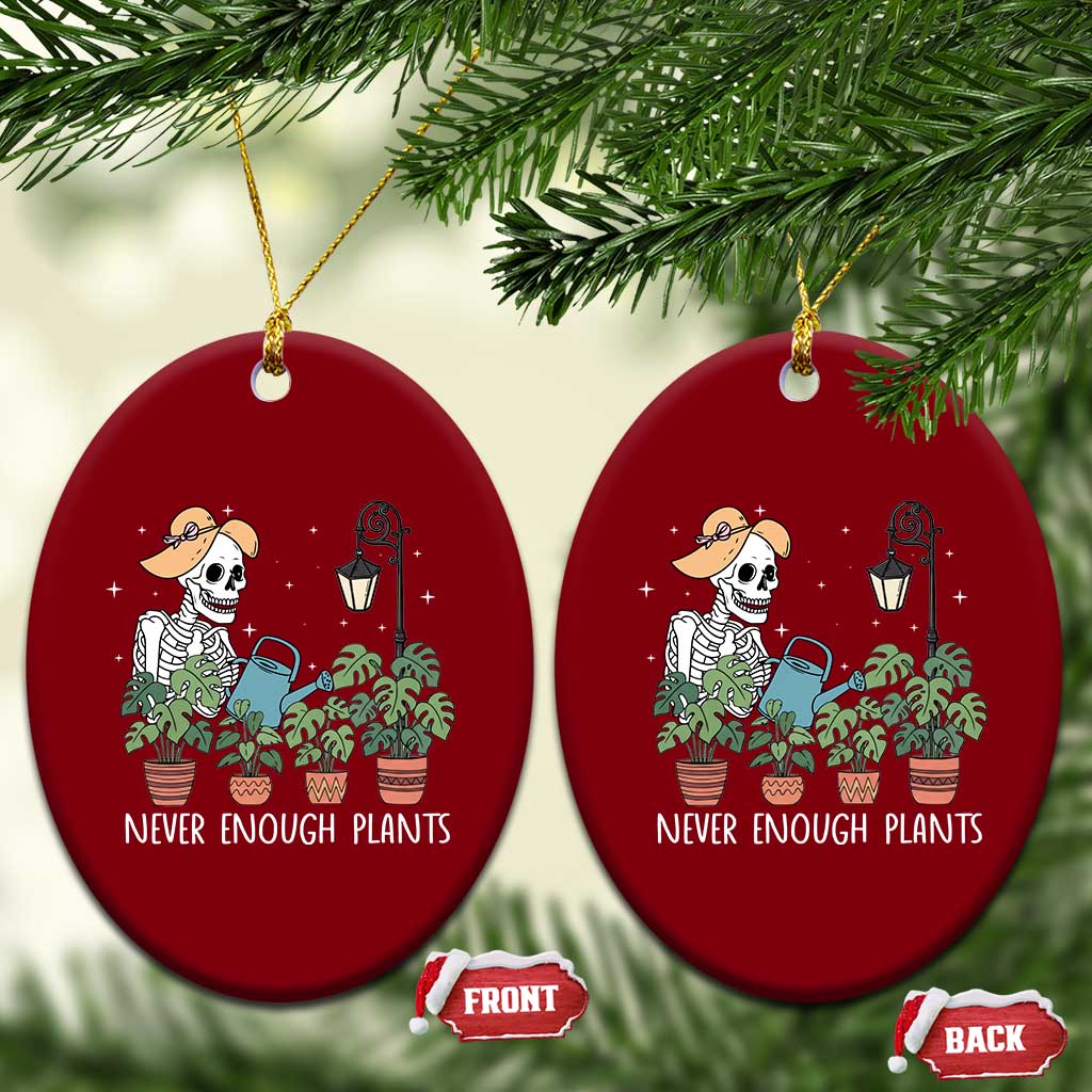 Skeleton Monstera Lover Ceramic Ornament Never Enough Plants - Wonder Print Shop