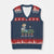 Skeleton Monstera Lover V-Neck Knit Sweater Vest Never Enough Plants - Wonder Print Shop