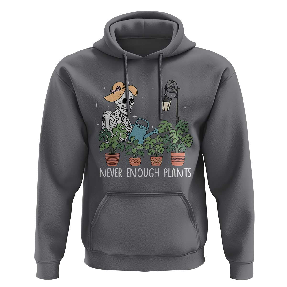 Skeleton Monstera Lover Hoodie Never Enough Plants - Wonder Print Shop
