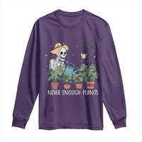 Skeleton Monstera Lover Long Sleeve Shirt Never Enough Plants - Wonder Print Shop
