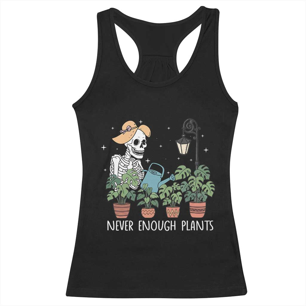 Skeleton Monstera Lover Racerback Tank Top Never Enough Plants - Wonder Print Shop