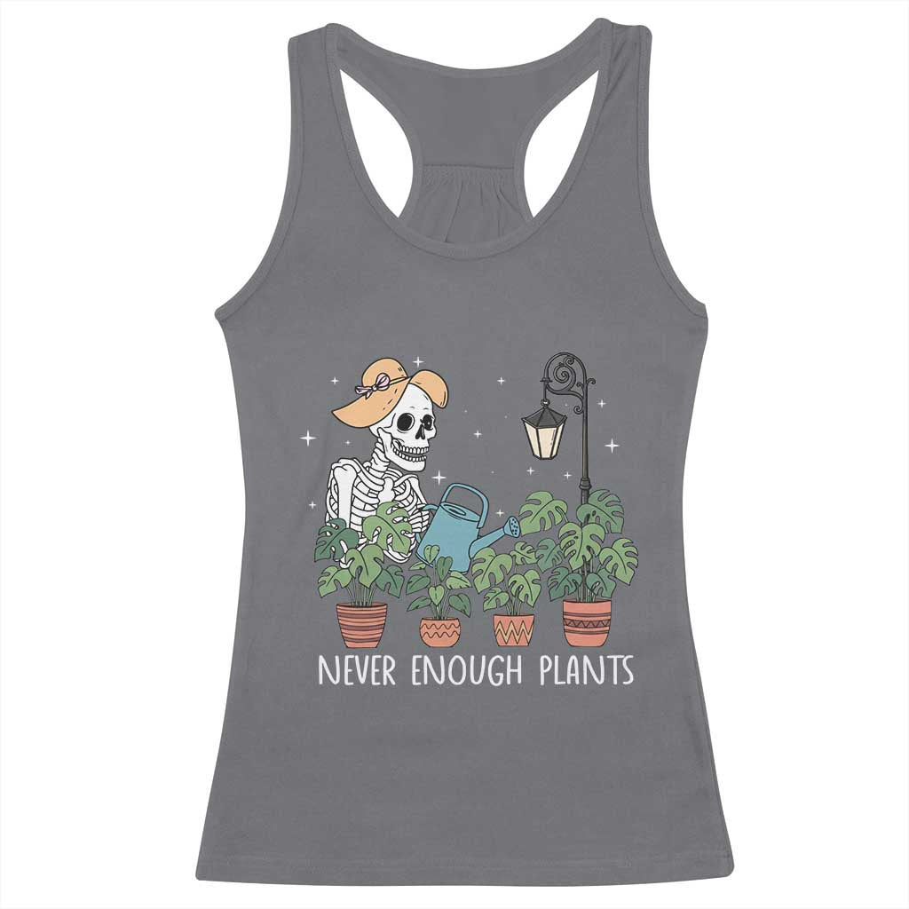 Skeleton Monstera Lover Racerback Tank Top Never Enough Plants - Wonder Print Shop