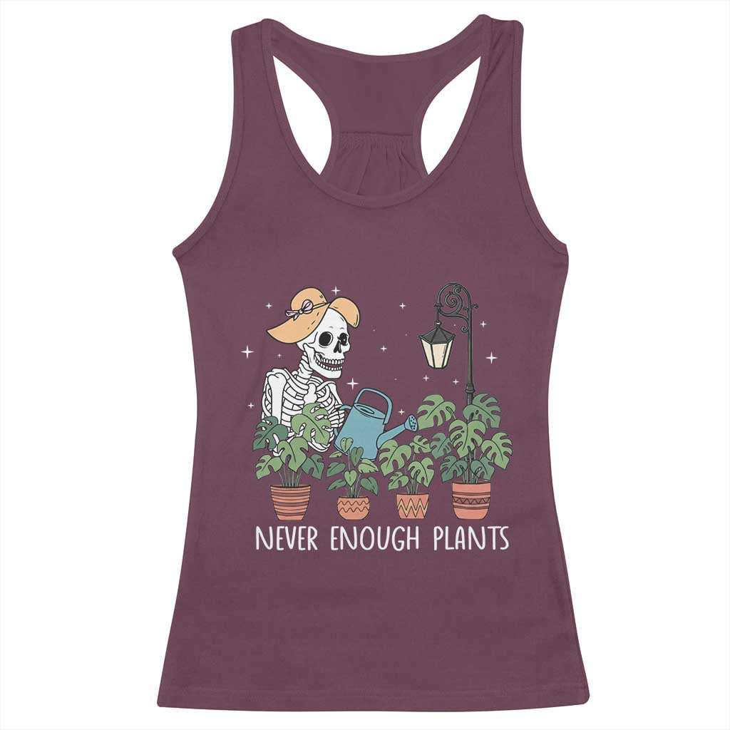 Skeleton Monstera Lover Racerback Tank Top Never Enough Plants - Wonder Print Shop