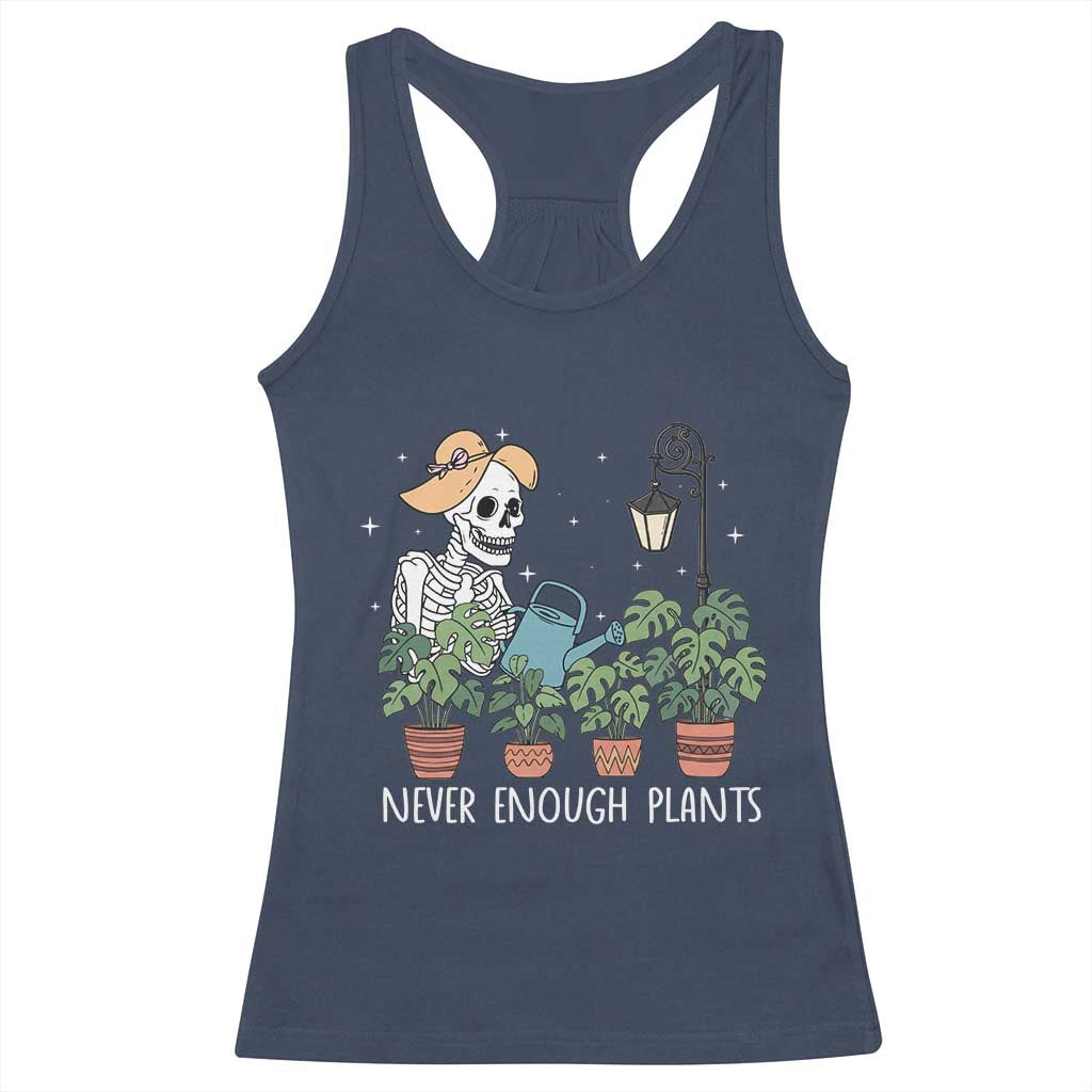 Skeleton Monstera Lover Racerback Tank Top Never Enough Plants - Wonder Print Shop
