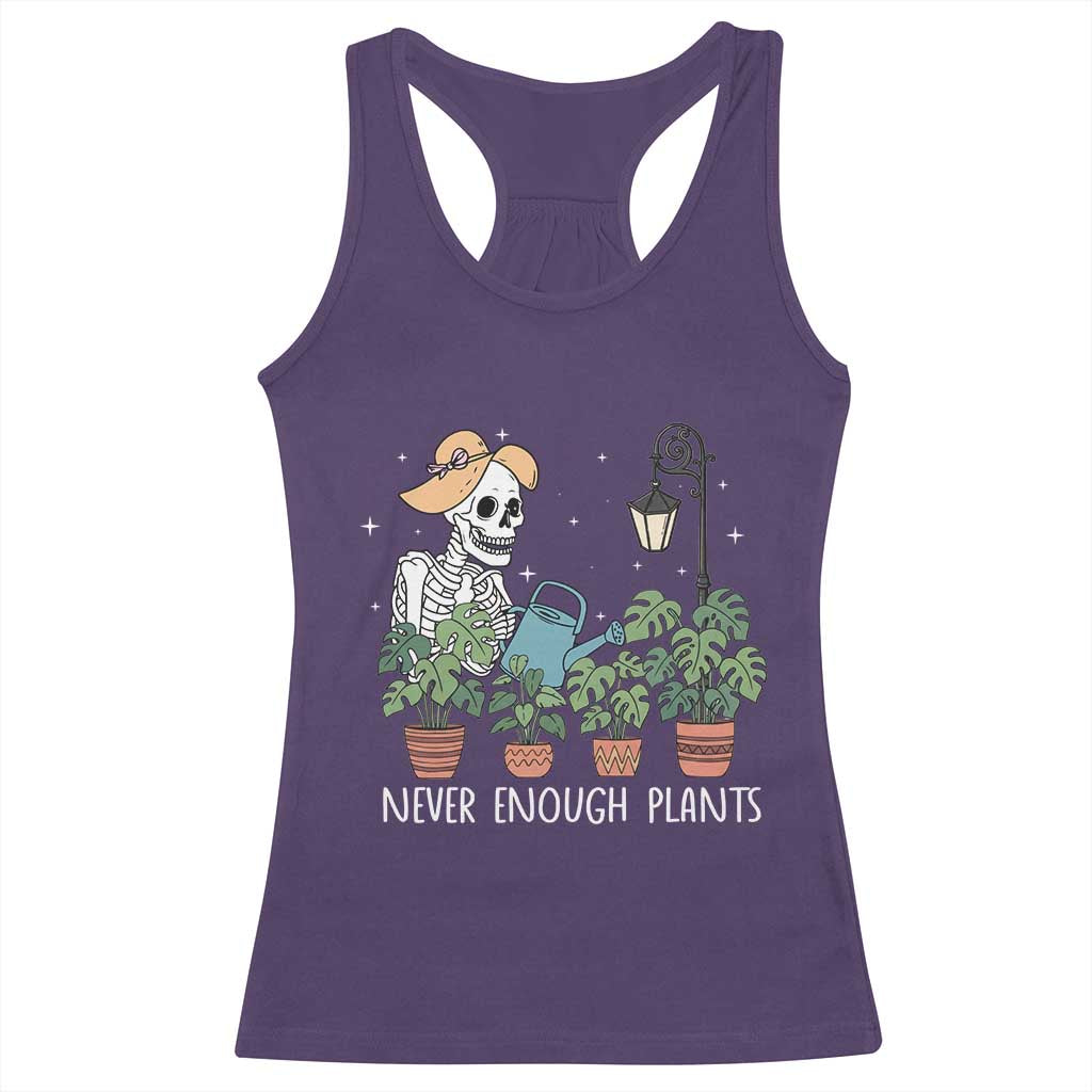 Skeleton Monstera Lover Racerback Tank Top Never Enough Plants - Wonder Print Shop