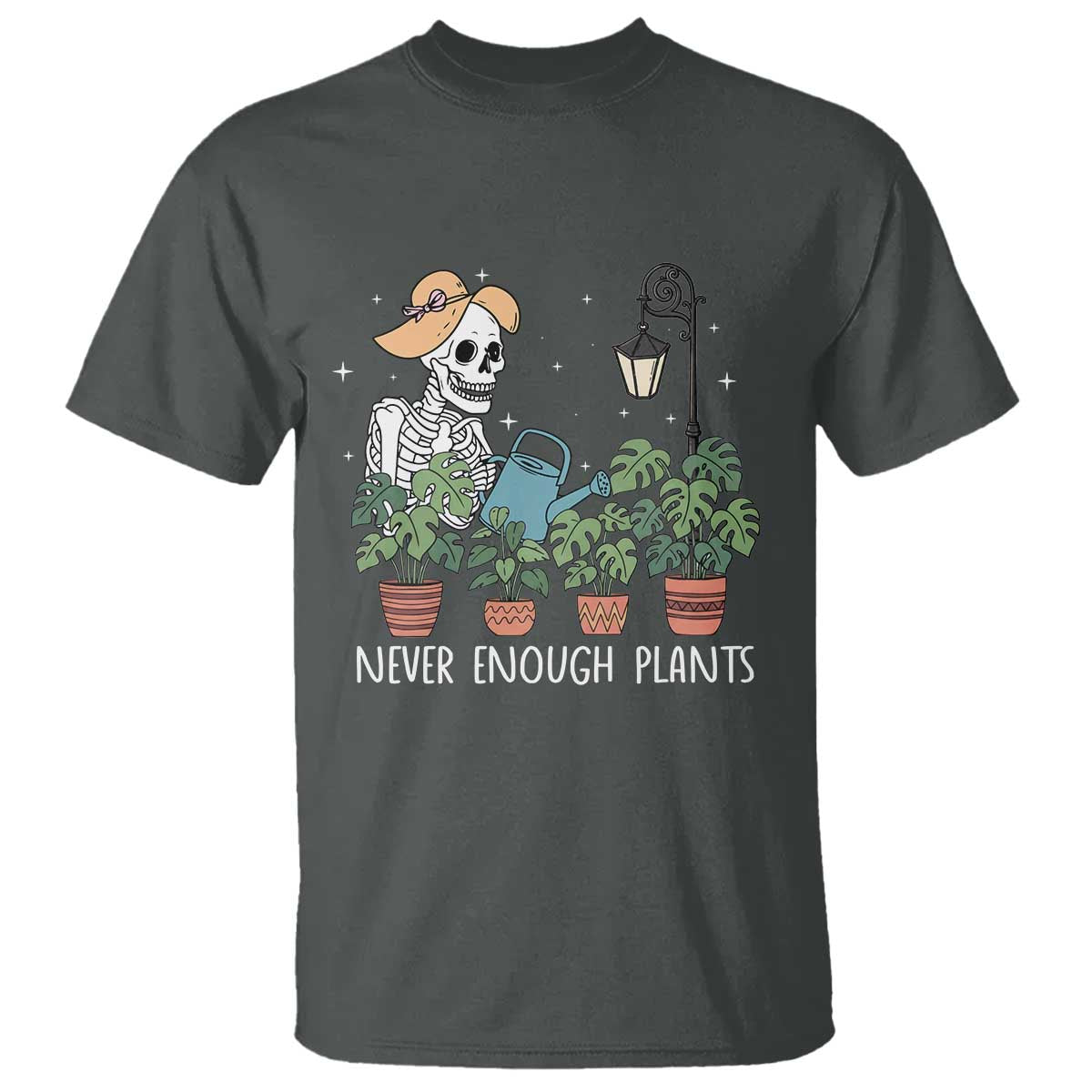 Skeleton Monstera Lover T Shirt Never Enough Plants - Wonder Print Shop