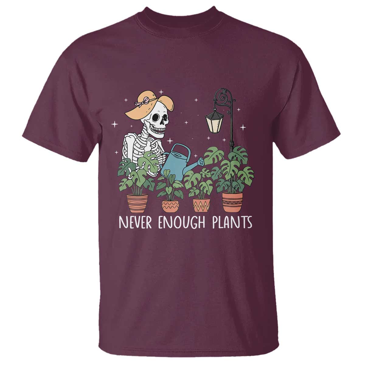 Skeleton Monstera Lover T Shirt Never Enough Plants - Wonder Print Shop